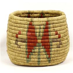Vintage Inuit Eskimo Pictorial Butterfly Basket