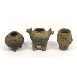 3 Pieces of Pre Columbian Pottery