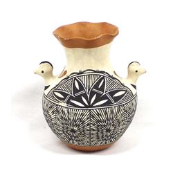 Vintage Acoma Pottery Turkey Vase by I. Chino