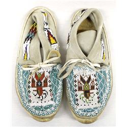 Navajo Trading Post Beaded Leather Moccasins