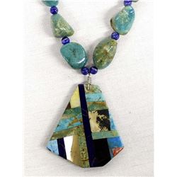 Native American Turquoise Nugget Pendant Necklace