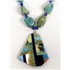 Image 1 : Native American Turquoise Nugget Pendant Necklace
