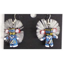 Miniature Hopi Kachina Earrings, Loretta Multine