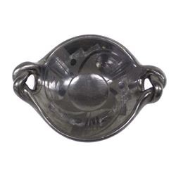 Historic Santa Clara Matte on Black Pottery Bowl