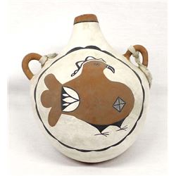 Native American Zia Pueblo Pottery Canteen