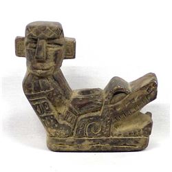 Pre Columbian Pottery Chacmool Replica Figure