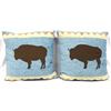 Image 1 : 2 Southwest Buffalo Throw Pillows