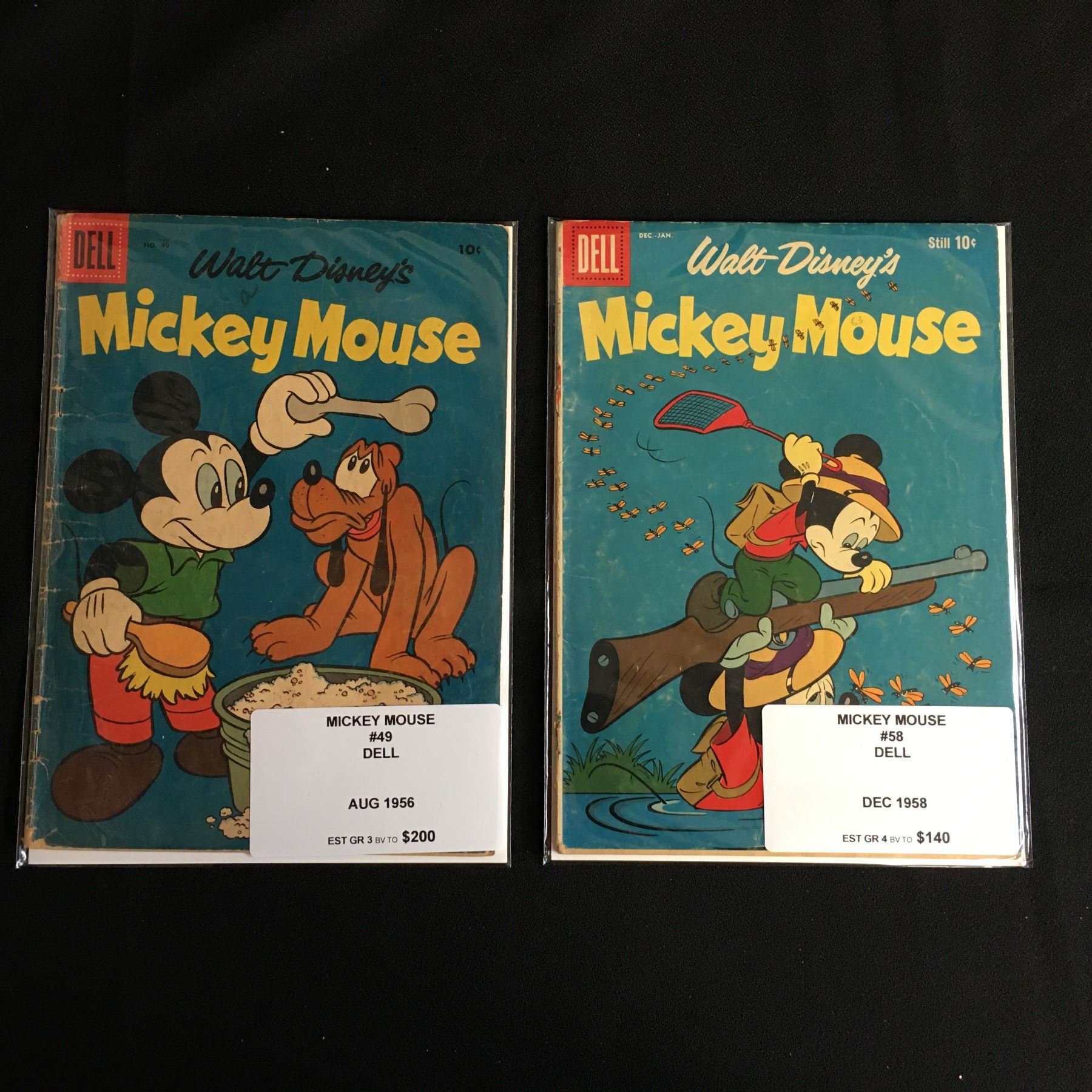 1950s WALT DISNEY S MICKEY MOUSE COMICS BOOK LOT DELL COMICS 1950s-walt-disney-s-mickey-mouse-comics-book-lot-dell-comics