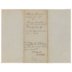 Millard and Abigail Fillmore Document Signed