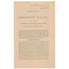Image 1 : Rutherford B. Hayes Signed Booklet: 'Remarks at the Celebration of General Garfield's Election'