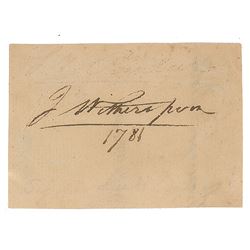 John Witherspoon Signature