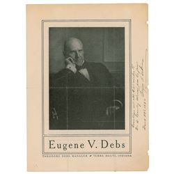 Eugene V. Debs Signed Flyer