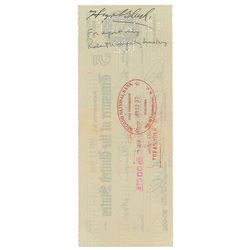 Hugo Black Signed Check