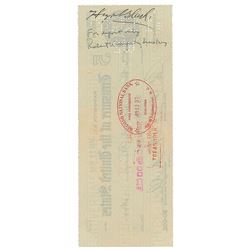 Hugo Black Signed Check