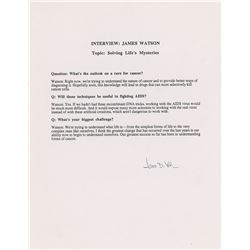 James D. Watson Signature