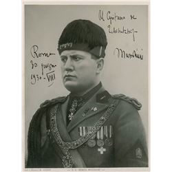 Benito Mussolini Signed Photograph