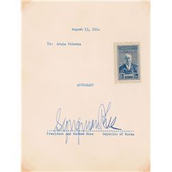 Syngman Rhee Signature