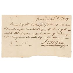 Arthur St. Clair Autograph Document Signed