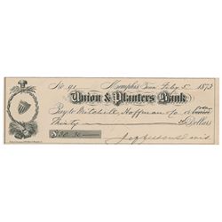 Jefferson Davis Signed Check