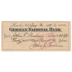 John J. Pershing Signed Check