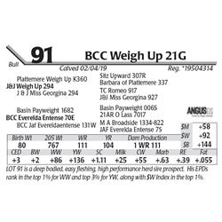 BCC Weigh Up 21G