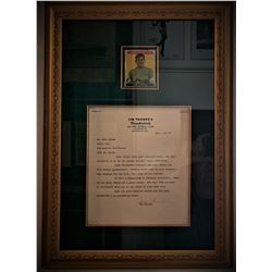 Signed & Framed Jim Thorpe Letter