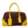 Image 1 : Prada Canvas/Ostrich Bag
