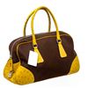 Image 2 : Prada Canvas/Ostrich Bag