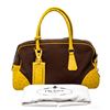 Image 6 : Prada Canvas/Ostrich Bag
