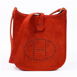 Hermes Evelyne Suede Crossbody Bag