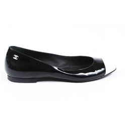 Chanel Leather Cap Ballet Flats