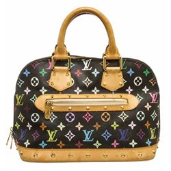 Louis Vuitton Black Multicolore Monogram Alma Handbag