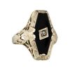 Image 1 : Art Deco Gold/Diamond/Onyx Ring