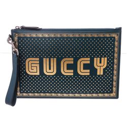 Gucci Leather Wristlet Clutch
