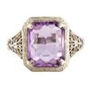 Image 1 : Art Deco Gold/Amethyst Ring