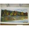 Image 1 : ORIGINAL PAINTING BY DAWN WADDEL 'CABINS ON LAKE' -37