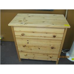 3 DRAWER WOODEN CHEST OF DRAWERS -2