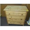 Image 1 : 3 DRAWER WOODEN CHEST OF DRAWERS -2