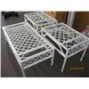 Image 1 : 3 PC WHITE RATTAN COFFEE & END TABLE SET -41