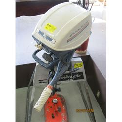 EVINRUDE 6hp OUTBOARD MOTOR & TANK