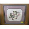 Image 1 : FRAMED NEEDLEPOINT PICTURE OF BIRDS & CHERRIES -57