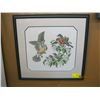 Image 1 : FRAMED NEEDLEPOINT PICTURE OF ROBINS -57