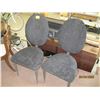 Image 1 : PAIR OF BLACK UPHOLSTERED SIDE CHAIRS