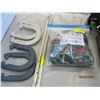 Image 1 : HORSESHOE GAME (2 METAL PEGS & 4 METAL HORSESHOES) & 1 BAG OF