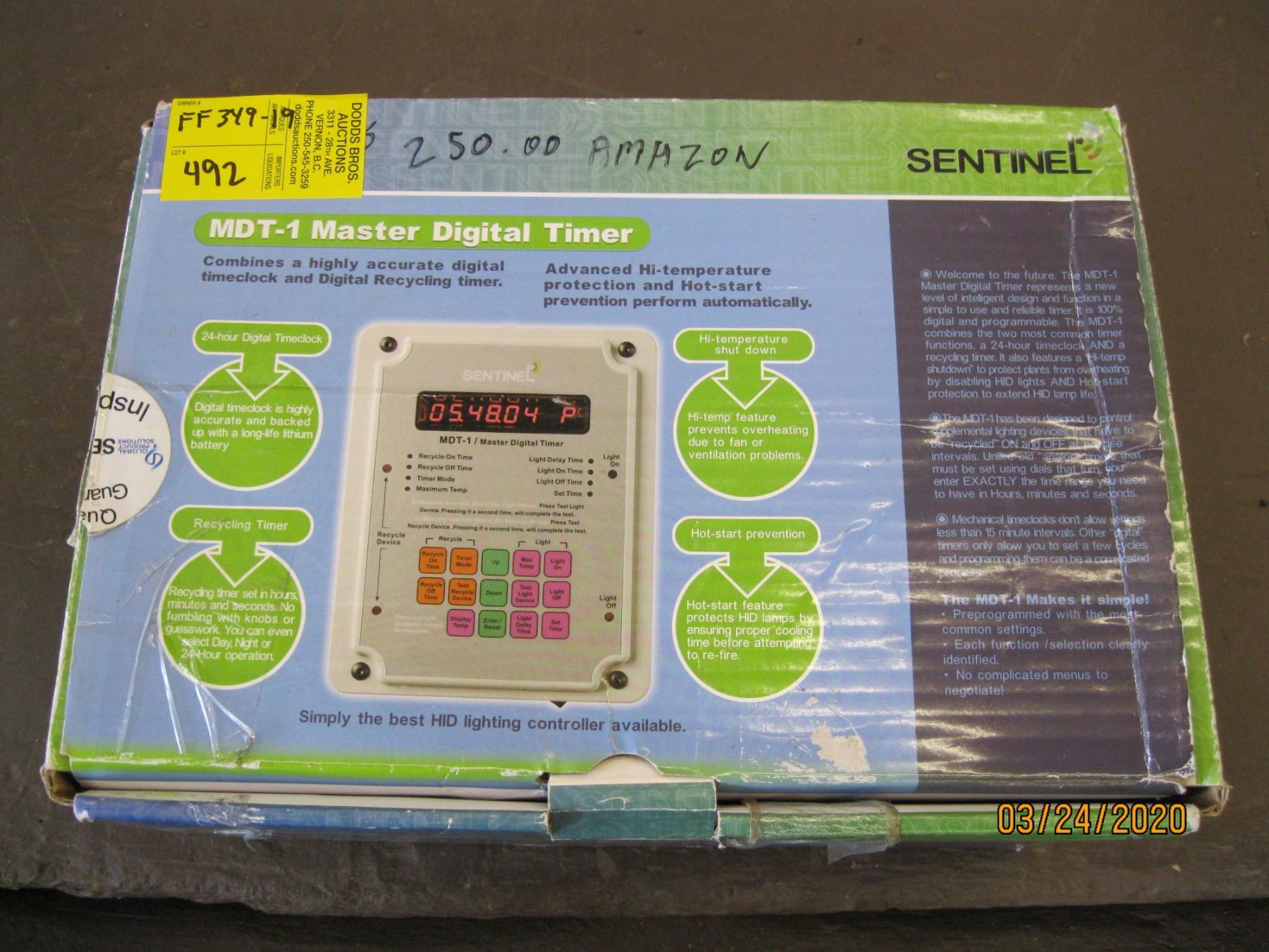 Sentinel Timer SENTINEL MDT-1 MASTER DIGITAL TIMER (NEW) -19