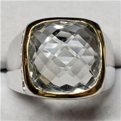 Brass Pink Amethyst (5.9ct) Ring (~Size 8)(Ring is resizable for $40), Made in Canada, Suggested Ret