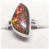 Image 2 : Silver Ammolite Ring (~Size 5.5)(Ring is resizable for $40) (~weight 3.2g), Made in Canada, Suggeste