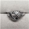Image 2 : Silver Cubic Zirconia Ring (~Size 7)(Ring is resizable for $40) (~weight 2g), Made in Canada, Sugges