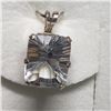 Image 1 : Silver White Topaz(3.4ct) Pendant, Made in Canada, Suggested Retail Value $60