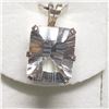 Image 2 : Silver White Topaz(3.4ct) Pendant, Made in Canada, Suggested Retail Value $60